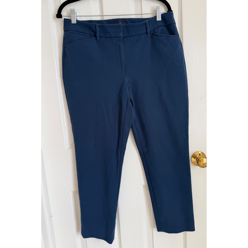 White House Black Market The Slim Ankle Pants Navy Blue Women's‎ Size 12P